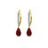 Genuine 6.9 ctw Ruby & Diamond Earrings 14KT Yellow