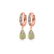 Genuine 1.58 ctw Opal & Diamond Earrings 14KT Rose Gold