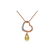 Genuine 2.28 ctw Citrine & Diamond Necklace 14KT Rose