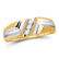 Mens Round Diamond Wedding Band Ring 1/10 Cttw 10kt