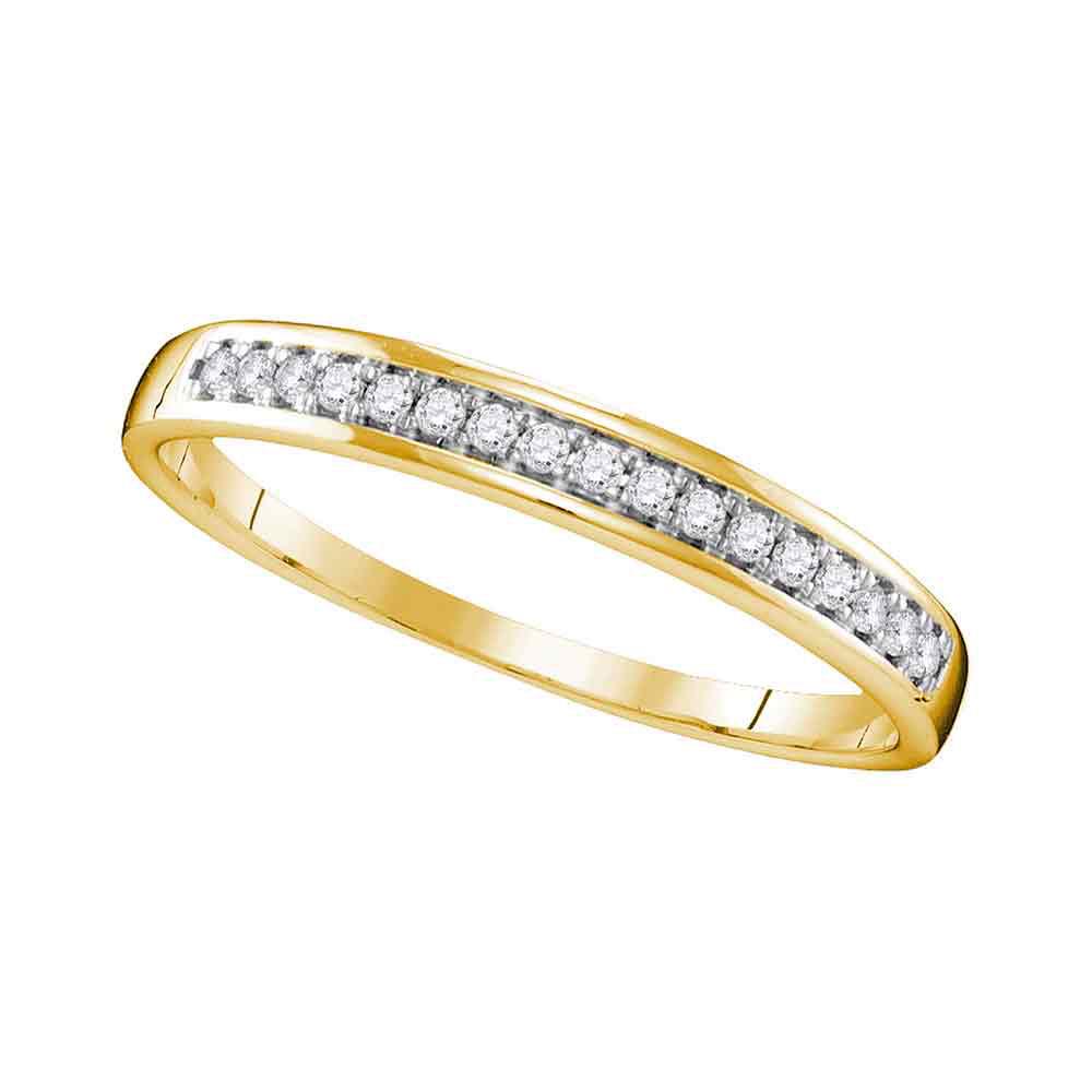 1/10 CTW Womens Round Diamond Wedding Band Ring 10kt: REF-17M7F - 1/10 CTW Womens Round Diamond Wedding Band Ring 10kt Yellow Gold - REF-17M7F Manufacturer's Suggested Retail Price: $ 600.00 SKU: 109569