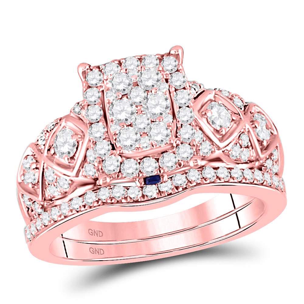 1 CTW Round Diamond Bridal Wedding Ring 14kt Rose Gold: REF-109X2T - 1 CTW Round Diamond Bridal Wedding Ring 14kt Rose Gold - REF-109X2T Manufacturer's Suggested Retail Price: $ 3600.00 SKU: 127681