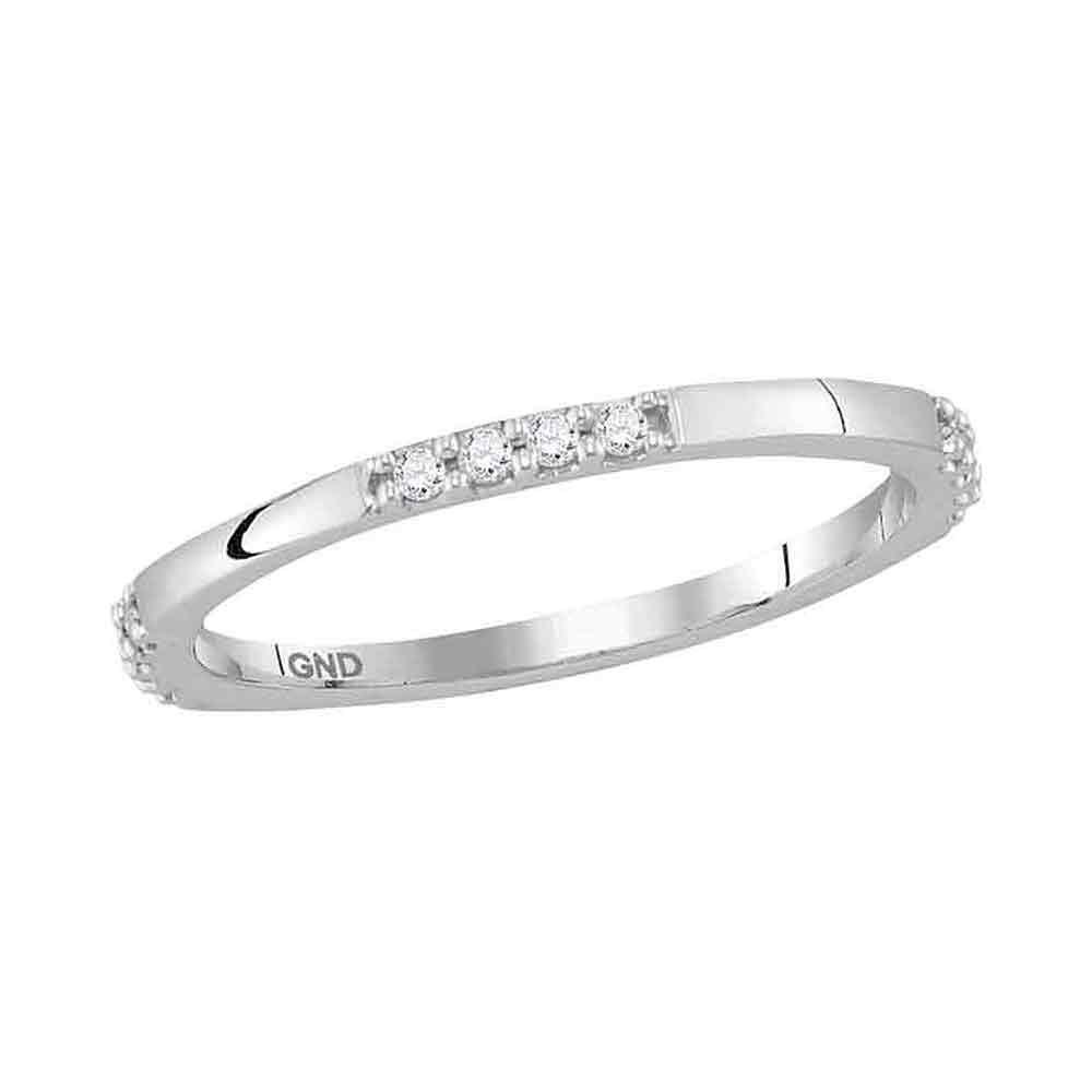 1/10 CTW Womens Round Diamond Stackable Band Ring 10kt: REF-13V2Y - 1/10 CTW Womens Round Diamond Stackable Band Ring 10kt White Gold - REF-13V2Y Manufacturer's Suggested Retail Price: $ 420.00 SKU: 118442