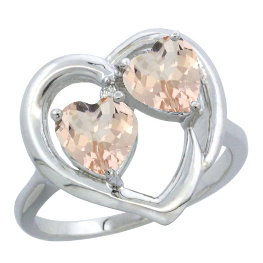 1.20 CTW Morganite Ring 10K White Gold - REF-29H3M: REF-29H3M - SKU: SC-CW91313163 ---- 1.20 CTW Morganite Ring 10K White Gold Manufacturer's Suggested Retail Price: $960.00 Mainstone Type: Morganite @ 1.2 ctw Mainstone Color: peach Mainstone Clarity: