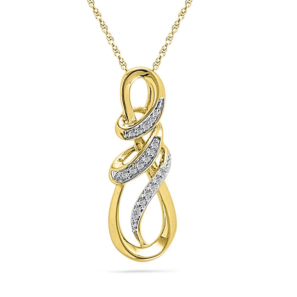 Round Diamond Infinity Anniversary Love Pendant 1/10: Round Diamond Infinity Anniversary Love Pendant 1/10 Cttw 10KT Yellow Gold Manufacturer Suggested Retail Price: $ 650.00 10kt Yellow Gold Womens Round Diamond Infinity Anniversary Love Pendant 1/10 Ct