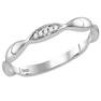 Round Diamond Contour Stackable Band Ring .02 Cttw 10KT