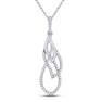 Round Diamond Fashion Pendant 1/6 Cttw 10KT White Gold