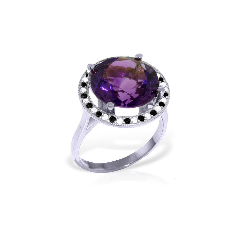 Genuine 6.2 ctw Amethyst, White & Black Diamond Ring: Genuine 6.2 ctw Amethyst, White & Black Diamond Ring 14KT White Gold Manufacturer's Suggested Retail Price: $2800.00 Genuine 14K White Gold 6.2 ctw Amethyst, White & Black Diamond Ring Diamond and/or 