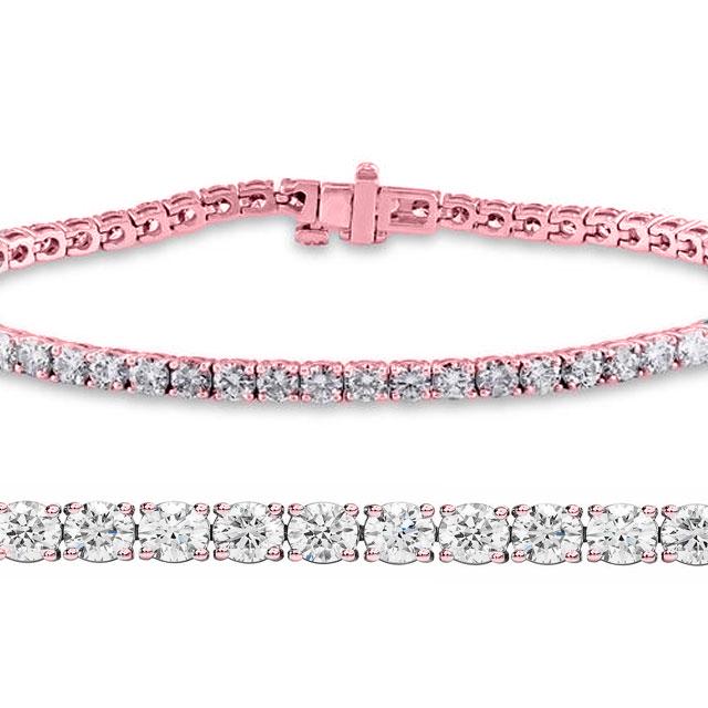 Natural 2ct VS2-SI1 Diamond Tennis Bracelet 14K Rose: Natural 2ct VS2-SI1 Diamond Tennis Bracelet 14K Rose Gold Manufacturer's Suggested Retail Price: $6300.00 Total Diamond Weight: 2 carats Diamond Count: 70 Round Diamond Diamond Color: I-J Diamond Clar