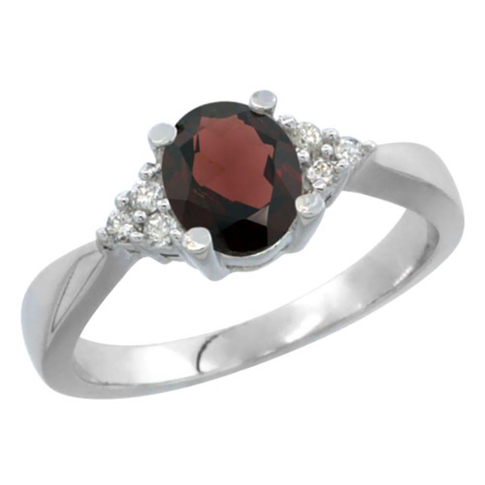 1.06 CTW Garnet & Diamond Ring 10K White Gold: 1.06 CTW Garnet & Diamond Ring 10K White Gold Manufacturer's Suggested Retail Price: $930.00 Mainstone Type: Garnet @ 1 ctw Mainstone Color: Red Mainstone Clarity: Translucent Stone2 Type: Diamond @ 0