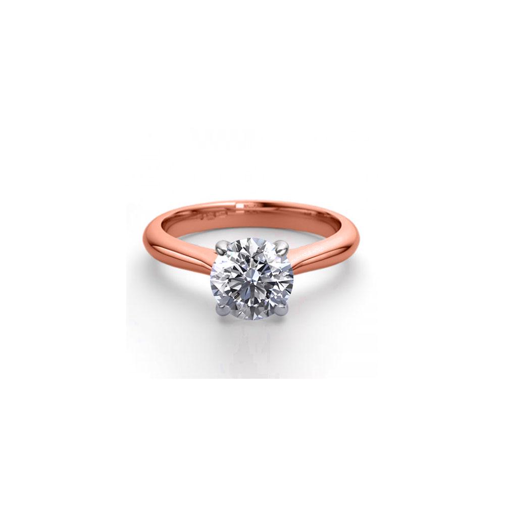 14K Rose Gold 0.91 ctw Natural Diamond Solitaire Ring -: REF-243R2M - SKU: WJ13242 ---- 14K Rose Gold 0.91 ctw Natural Diamond Solitaire Ring Manufacturer's Suggested Retail Price: $10900.00 14K Rose Gold Jewelry 0.91 ctw Natural Diamond Solitaire Ring Diam