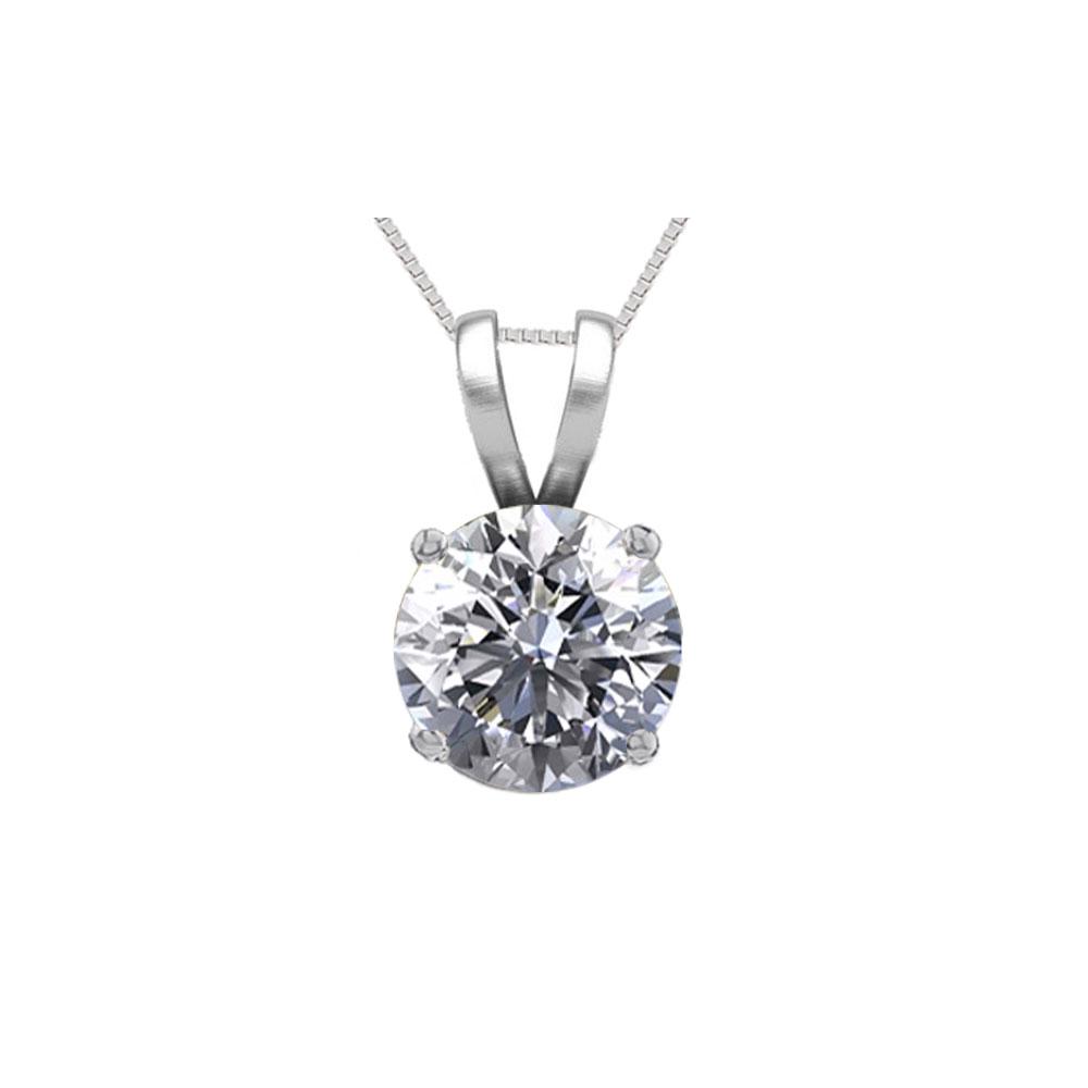 14K White Gold 0.50 ct Natural Diamond Solitaire Necklace: 14K White Gold 0.50 ct Natural Diamond Solitaire Necklace Manufacturer's Suggested Retail Price: $4600.00 14K White Gold Jewelry 0.50 ct Natural Diamond Solitaire Necklace Diamond: 1 Round cut @ 0.50