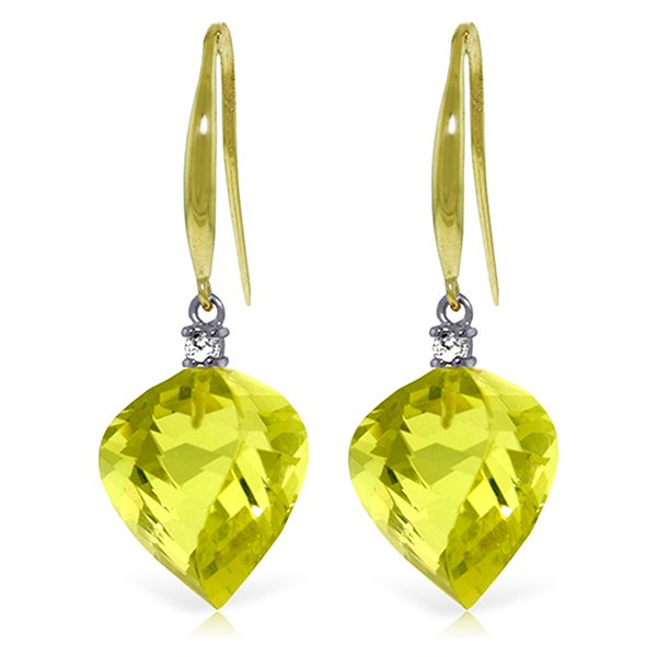 Genuine 21.6 ctw Lemon Quartz & Diamond Earrings: REF#-40T6H Manufacturer's Suggested Retail Price - $2990.00 Genuine 14K Yellow Gold 21.6 ctw Lemon Quartz & Diamond Earrings Diamond and/or Gemstone: Lemon Quartz & Diamond Diamond color: J-K Diamond 