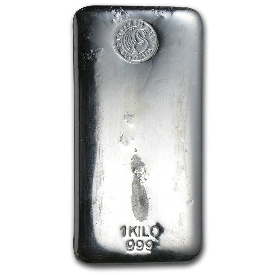 One pc. 1 Kilo .999 Fine Silver Bar - Perth Mint -: One pc. 1 Kilo .999 Fine Silver Bar - Perth Mint