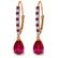 Genuine 3.35 ctw Ruby & Diamond Earrings Jewelry 14KT