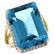 Natural 15.06 ctw Swiss-blue-topaz & Diamond Engagement