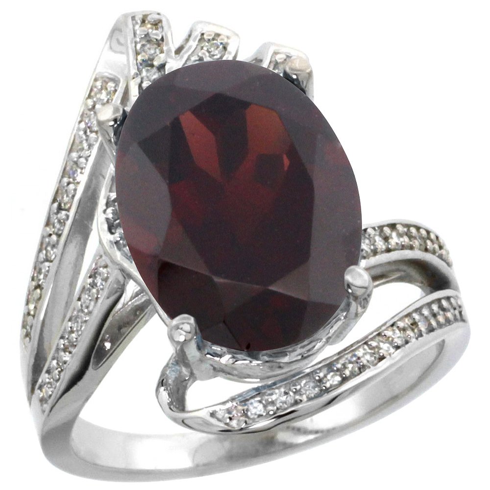 Natural 6.78 ctw garnet & Diamond Engagement Ring 14K: REF#88T3H Manufacturer's Suggested Retail Price - $5820.00 Natural 6.78 ctw garnet & Diamond Engagement Ring 14K White Gold Gemstone: Natural Oval-shape garnet @ 6.5 ctw Diamond: Natural White-diamond