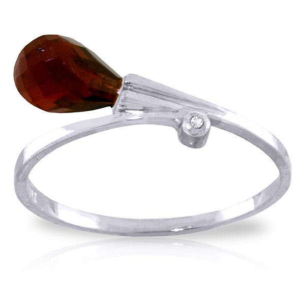 Genuine 1.51 ctw Garnet & Diamond Ring Jewelry 14KT: REF#16P3H Manufacturer's Suggested Retail Price - $1030.00 Genuine 14K White Gold 1.51 ctw Garnet & Diamond Ring Diamond and/or Gemstone: Garnet & Diamond Diamond color: J-K Diamond clarity: SI1 Total