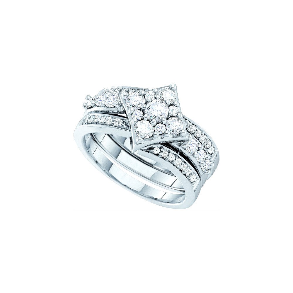 Natural 1.0 ctw Diamond Bridal Set Ring 14K White Gold: GD52571-REF#176H3R Manufacturer's Suggested Retail Price: $10570.00 Natural 1.0 ctw Diamond Bridal Set Ring 14K White Gold Product Condition: Brand New Product Type: Bridal Set Ring Diamond Weight: 1.