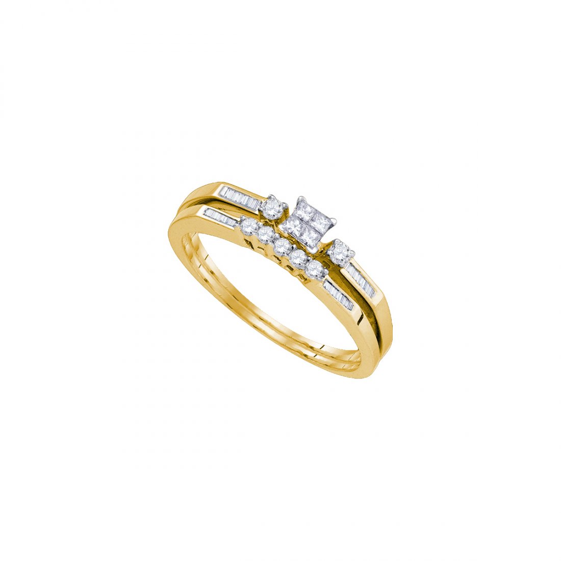 Natural 0.33 ctw Diamond Bridal Set Ring 10K Yellow: GD80973-REF#26R9K Manufacturer's Suggested Retail Price: $1610.00 Natural 0.33 ctw Diamond Bridal Set Ring 10K Yellow Gold Product Condition: Brand New Product Type: Bridal Set Ring Diamond Weight: 0.