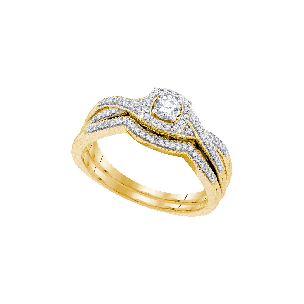 Natural 0.33 ctw Diamond Bridal Set Ring 10K Yellow: GD92200-REF#67W5H Manufacturer's Suggested Retail Price: $4050.00 Natural 0.33 ctw Diamond Bridal Set Ring 10K Yellow Gold Product Condition: Brand New Product Type: Bridal Set Ring Diamond Weight: 0.