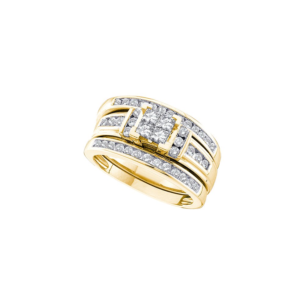 Natural 1.0 ctw Diamond Bridal Set Ring 14K Yellow Gold: GD44403-REF#125K9T Manufacturer's Suggested Retail Price: $7550.00 Natural 1.0 ctw Diamond Bridal Set Ring 14K Yellow Gold Product Condition: Brand New Product Type: Bridal Set Ring Diamond Weight: 1.