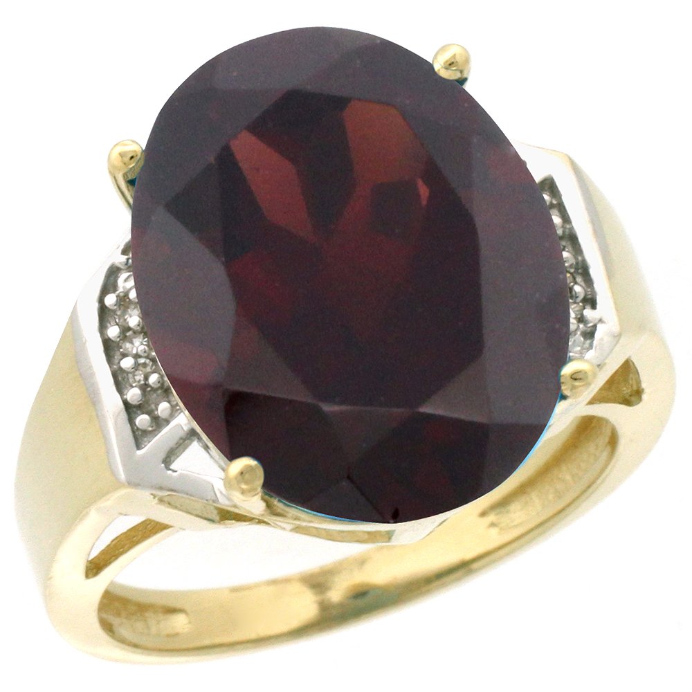 Natural 11.02 ctw Garnet & Diamond Engagement Ring 14K: SC-CY410131 - REF#80Y2X Manufacturer's Suggested Retail Price - $4560.00 Natural 11.02 ctw Garnet & Diamond Engagement Ring 14K Yellow Gold Gemstone: Natural Oval-shape Garnet @ 11 ctw Diamond: Natura