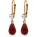 Genuine 6.63 ctw Ruby & Diamond Earrings Jewelry 14KT