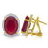 Genuine 15.86 ctw Ruby & Diamond Earrings Jewelry 14KT