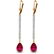 Genuine 3.6 ctw Ruby & Diamond Earrings Jewelry 14KT