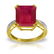 Genuine 7.27 ctw Ruby & Diamond Ring Jewelry 14KT