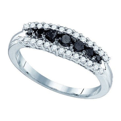 0.50CTW White and Black Diamond Bridal 10KT Ring White: REF-30M2R ---- 0.50CTW White and Black Diamond Bridal 10KT Ring White Gold - SKU: 76058 Manufacturer's Suggested Retail Price: $ 800.00 Product Type: Bridal RingMetal Type: 10KT White GoldMainstone: