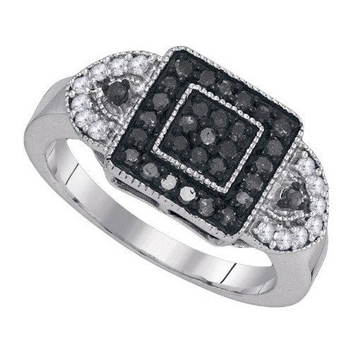 0.50CTW White and Black Diamond Bridal 10KT Ring White: REF-34Y4H ---- 0.50CTW White and Black Diamond Bridal 10KT Ring White Gold - SKU: GD 89381 Manufacturer's Suggested Retail Price: $ 900.00 Product Type: Bridal RingMetal Type: 10KT White GoldMainsto