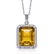 5.4 ctw Citrine & Diamond Necklace Jewelry 14KT White