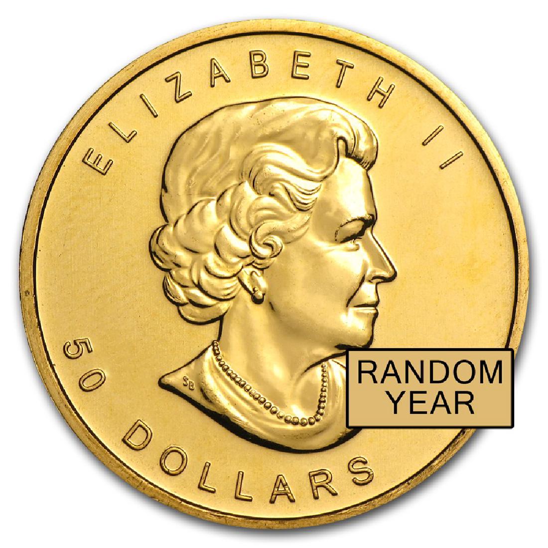 One pc. Canada 1 oz .9999 Fine Gold Maple Leaf Random: One pc. Canada 1 oz .9999 Fine Gold Maple Leaf Random Year