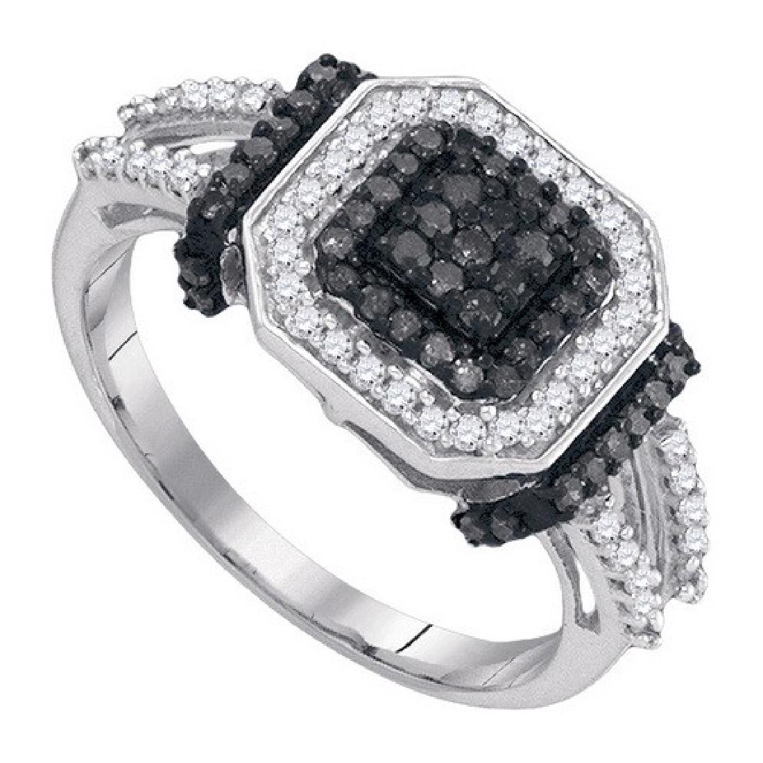 0.50CTW White and Black Diamond Bridal 10KT Ring White: REF-40A2X ---- 0.50CTW White and Black Diamond Bridal 10KT Ring White Gold - SKU: 89453 Manufacturer's Suggested Retail Price: $ 800.00 Product Type: Bridal RingMetal Type: 10KT White GoldMainstone: