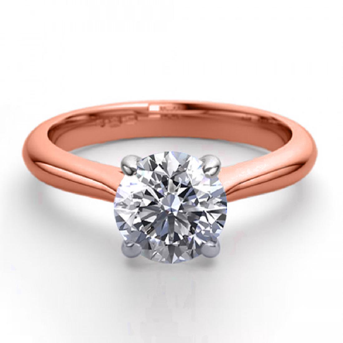 14K Rose Gold Jewelry 1.02 ctw Natural Diamond: REF-283N5W - WJ13243 ----- Manufacturer's Suggested Retail Price: $11800.00 ----- 14K Rose Gold Jewelry 1.02 ctw Natural Diamond Solitaire Ring ----- Diamond: 1 Round cut @ 1.02 ctw Minimum Diamond Cl