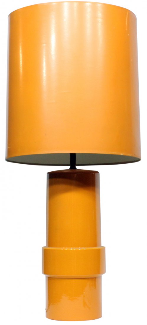 Mid century modern Orange lamp (1 of 2)