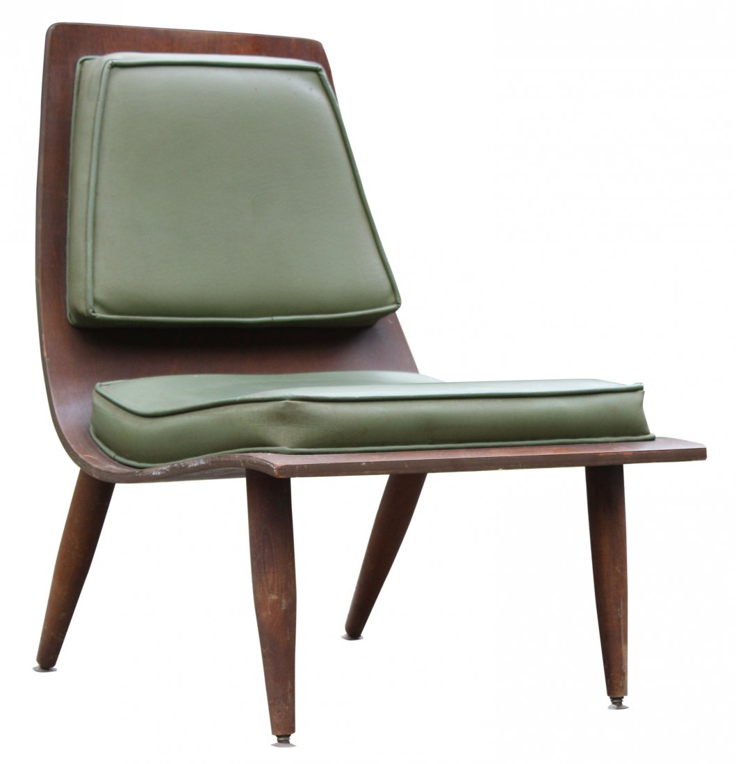 Carter Brothers Scoop Chair Olive Green Mid Century Mod (1 of 1)
