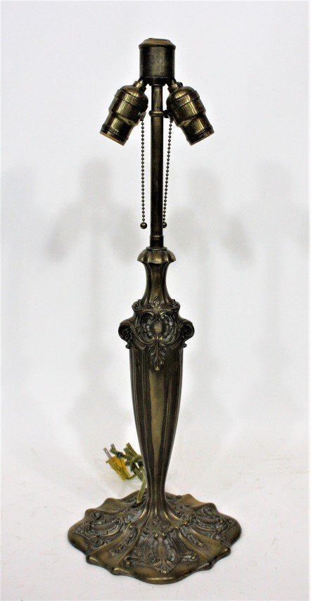 Fancy Vintage Brass Lamp Base Unsigned (1 of 6)