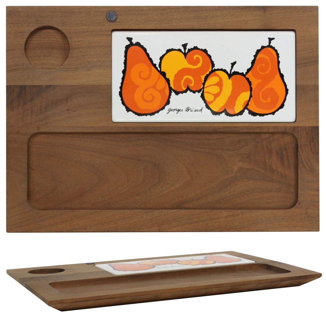 Mid-Century Modern Georges Briard Wooden Insert  Tray (1 of 3)