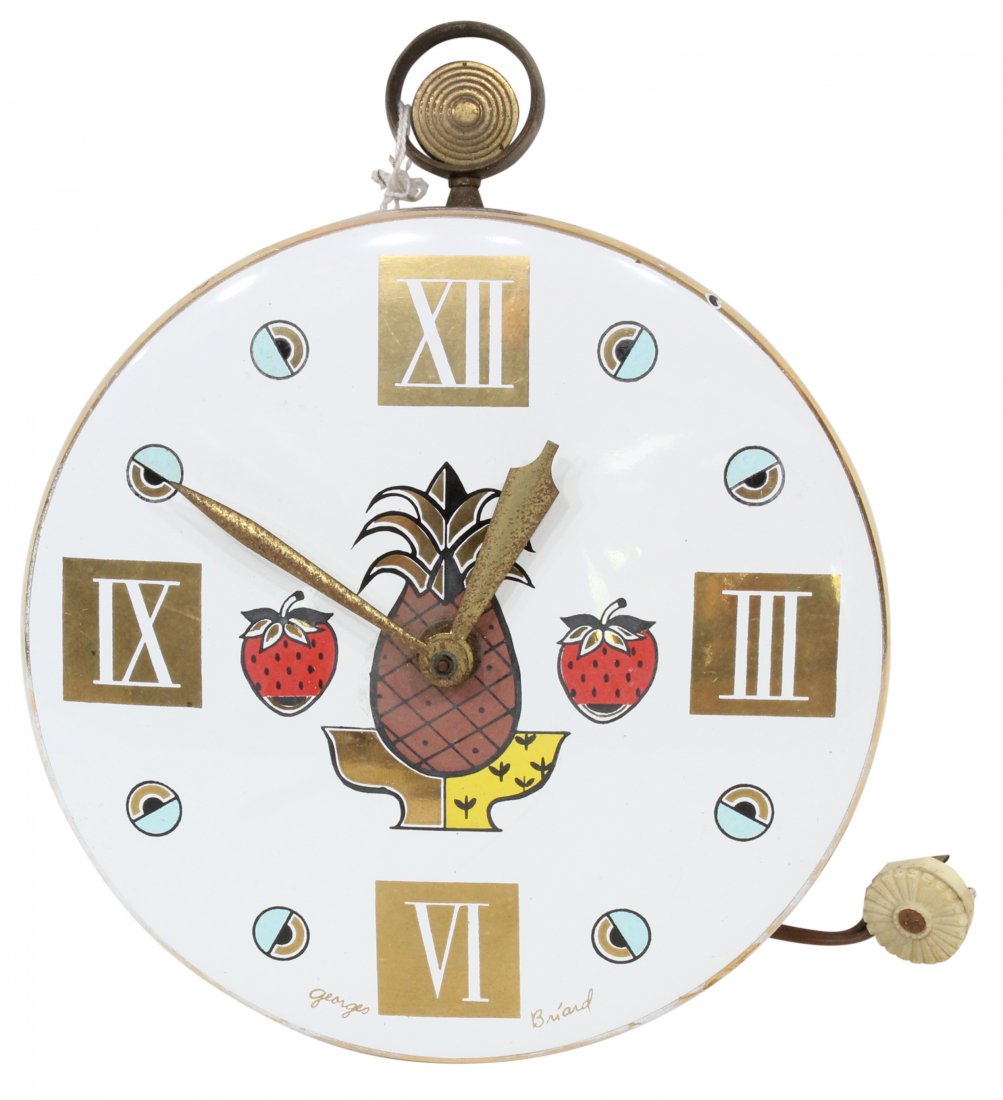 Georges Briard Cooking Set Clock Pineapple and Fruits (1 of 2)
