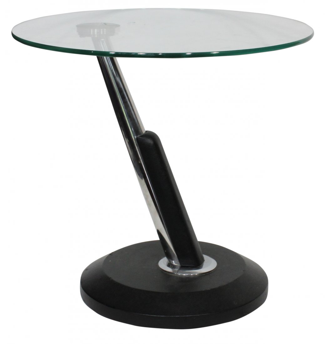 Mid-Century Modern Chrome Floating End Table (1 of 3)