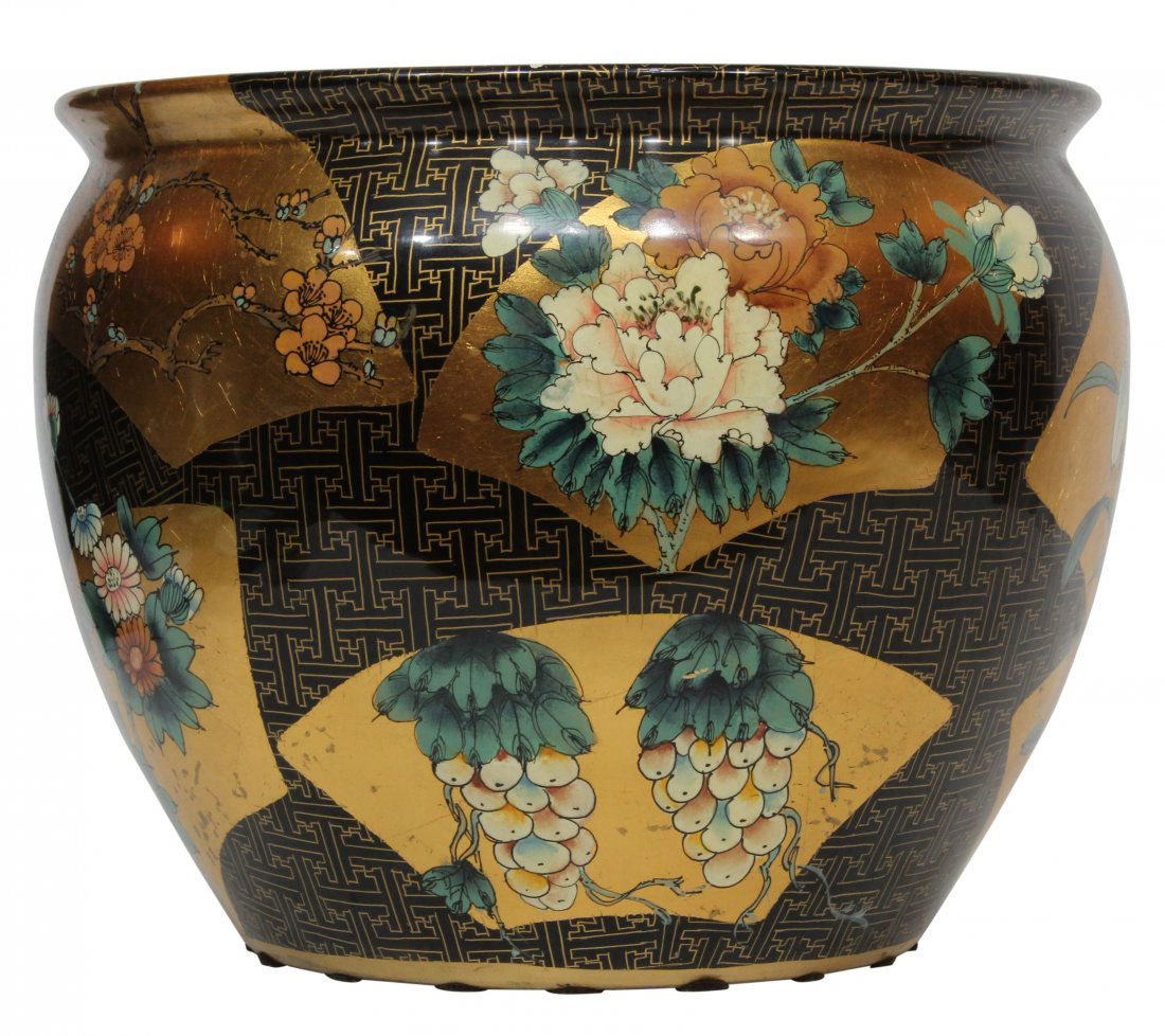 Chinese Oriental Planter Vase Large (1 of 5)