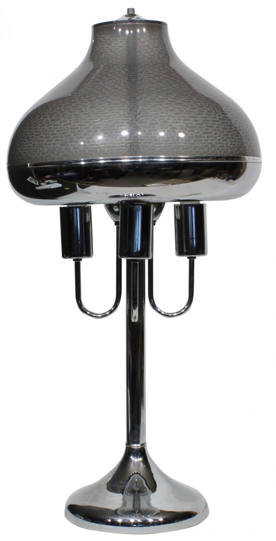Retro Italian Modern Table Lamp, Chrome, 4 light (1 of 3)