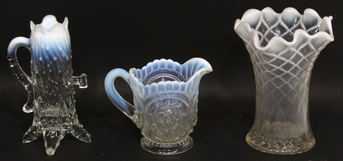 Group of Three (3) Opalescent Glass (1 of 7)