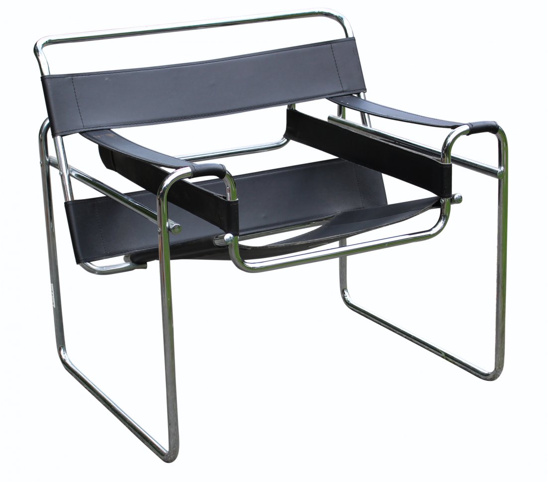 Knoll Wassily Style Chair Chrome with Black Leather (1 of 6)