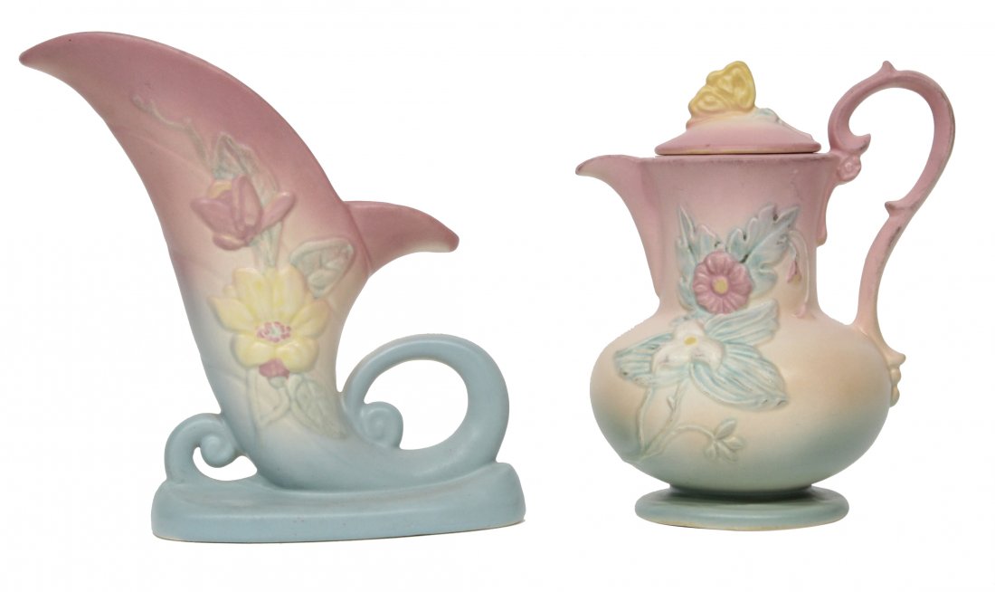 Two (2) Hull Pottery Mangolia Wild Flower (1 of 3)