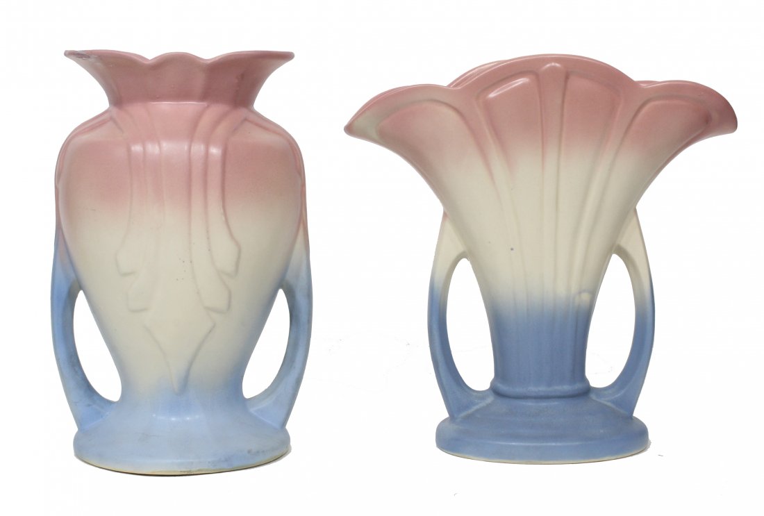 Two (2) Hull Pottery Granada Handled Vases (1 of 2)