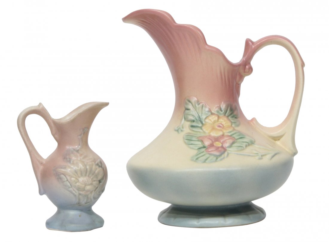 Two (2) Hull Pottery Ewer Magnolia (1 of 4)